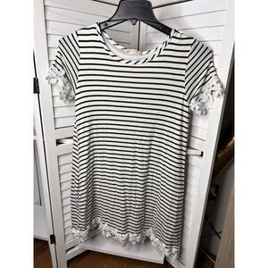 Altar'd‎ State Dress Womens Black & White Lace Flowers Fully Lined Size Small